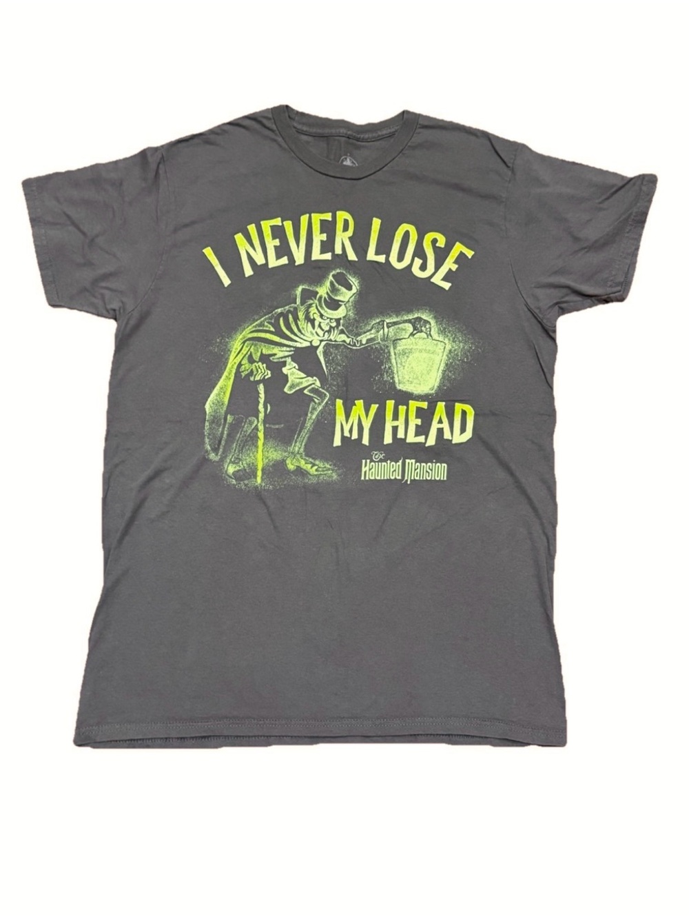 Disney Parks The Haunted Mansion I NEVER LOSE MY HEAD HATBOX GHOST SHIRT Large